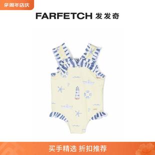 航海风印花连体泳衣FARFETCH发发奇 Patachou童装