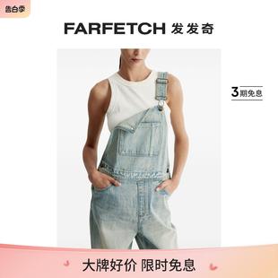 STOREEZ女士酸洗效果牛仔连体长裤 FARFETCH发发奇