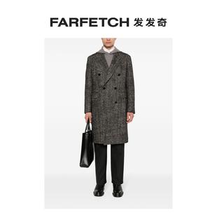 Tagliatore男士 人字斜纹针织双排扣外套FARFETCH发发奇