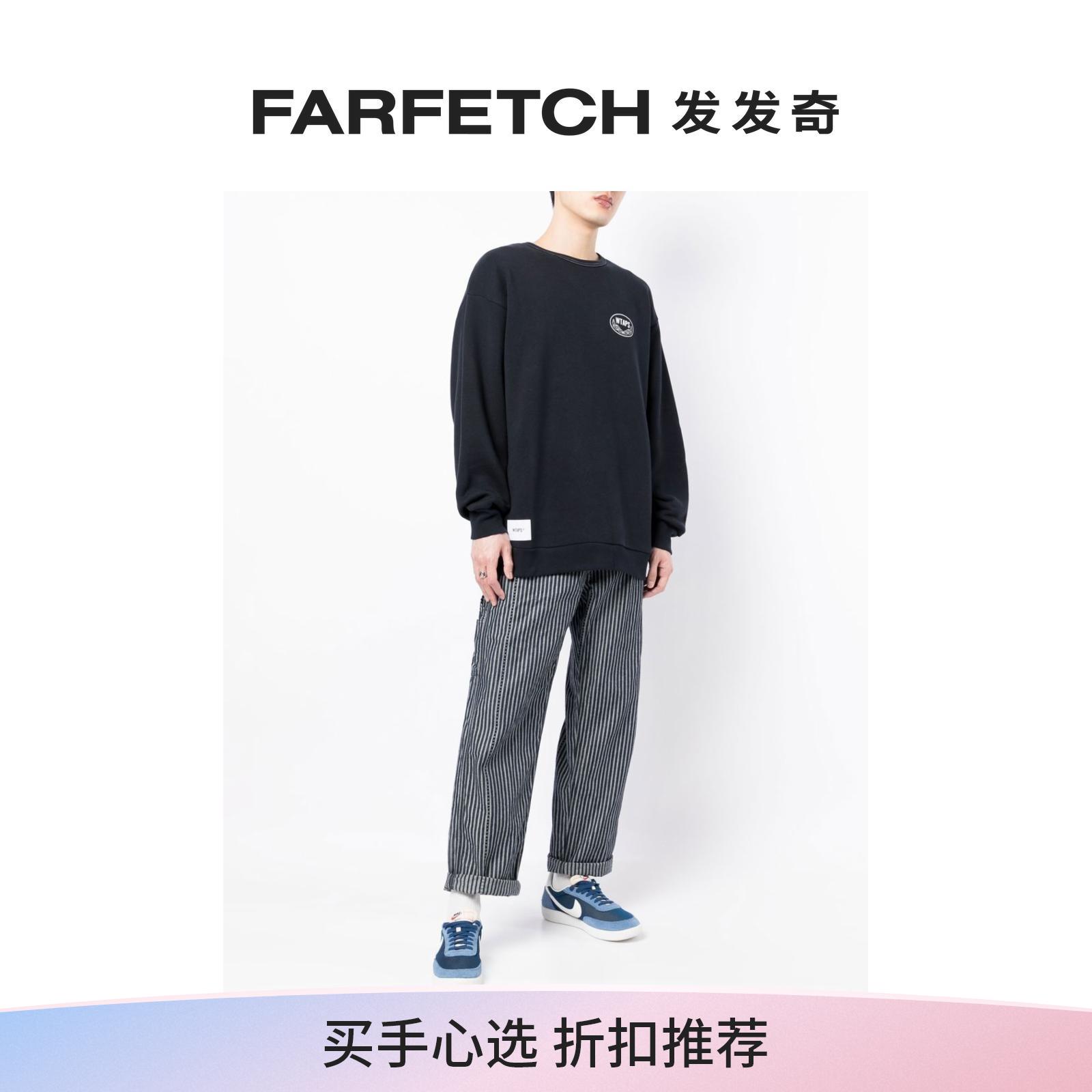 WTAPS男士logo印花圆领卫衣FARFETCH发发奇