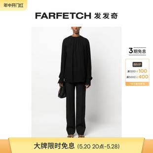 Toteme女士缩褶领撕裂效果罩衫 FARFETCH发发奇