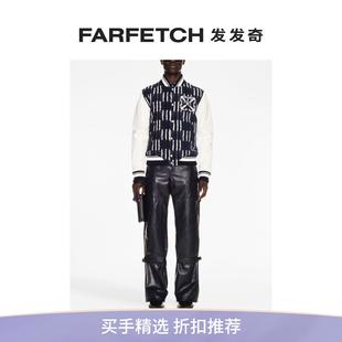 Final Sale Off 提花飞行员夹克FARFETCH发发 White男士 Shibori