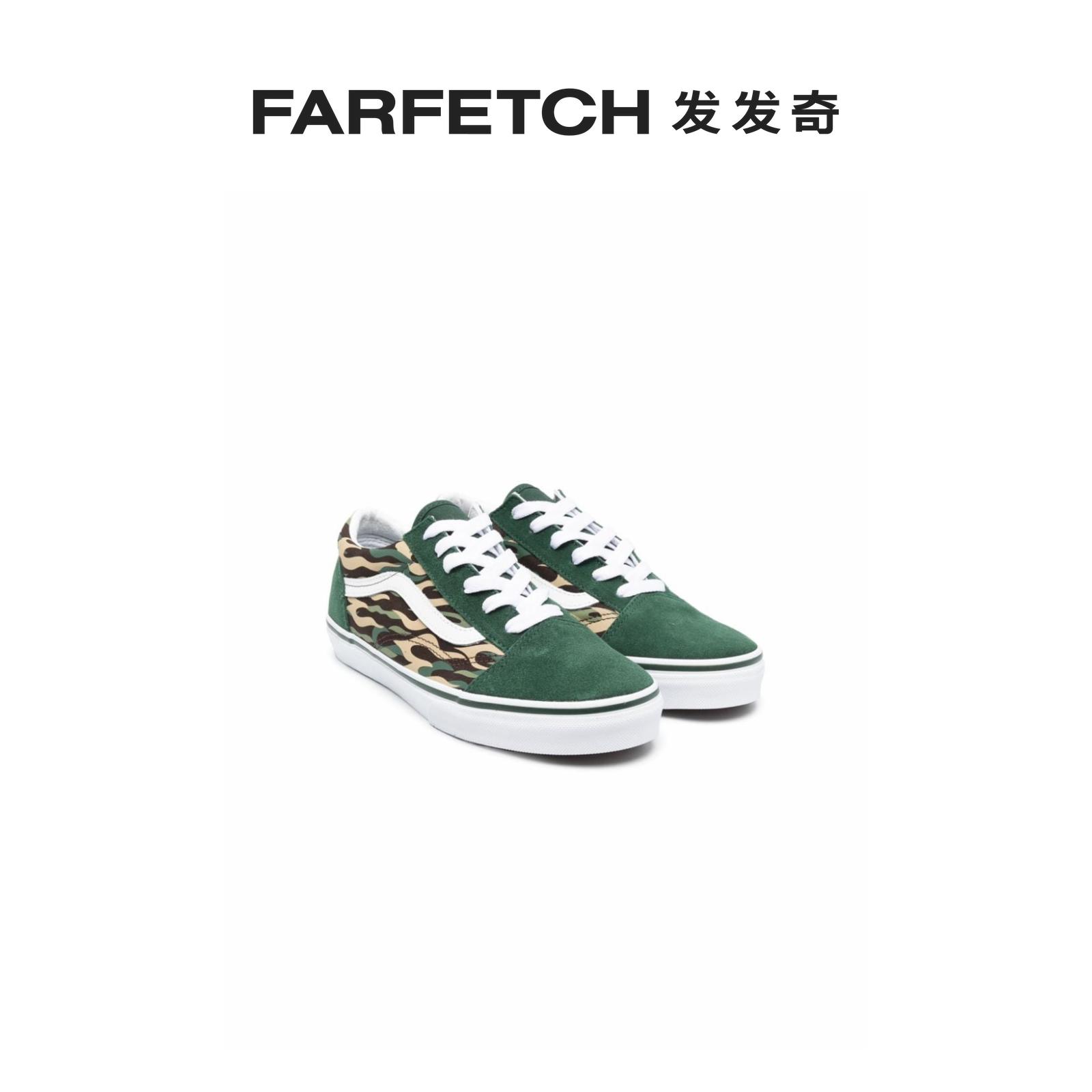 Vans童装Old Skool火焰印花运动鞋FARFETCH发发奇