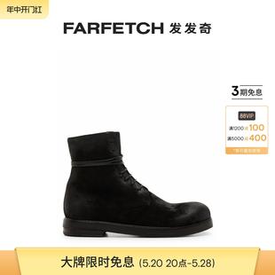 系带皮质短靴FARFETCH发发奇 Marsell男士