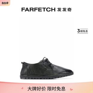 FARFETCH发发奇 Marsell女士Sancrispa 通勤黑色系带平底牛津鞋