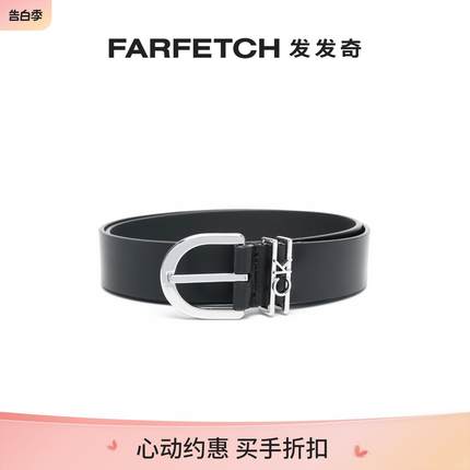 Calvin Klein女士logo皮质腰带FARFETCH发发奇