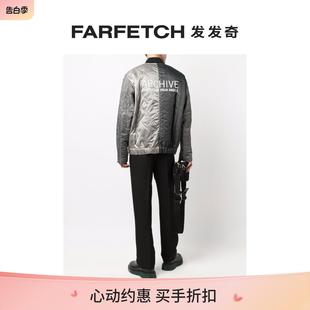 Palm logo印花拼接飞行员夹克FARFETCH发发奇 Angels男士