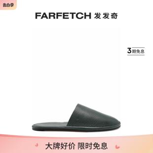 Victoria FARFETCH发发奇 Beckham女士压纹logo皮质拖鞋