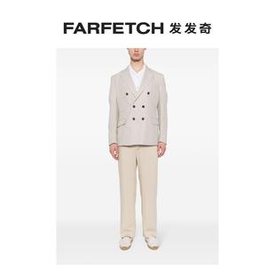 Eleventy男士 双排扣西装 夹克FARFETCH发发奇