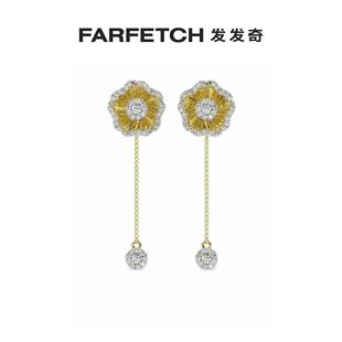 Marchesa女士18K黄金 Flower 钻石耳环FARFETCH发发奇 Halo