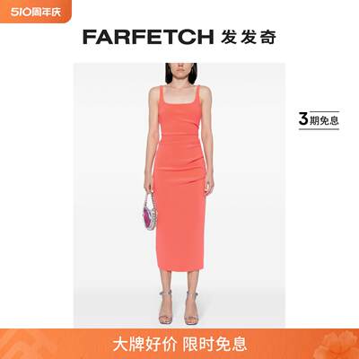 Bec + Bridge女士Karina Tuck 绉纱中长连衣裙FARFETCH发发奇