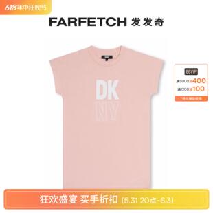 DKNY童装 logo印花连衣裙FARFETCH发发奇