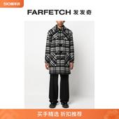 Cavalli男士 Roberto Sale 格纹图案直筒外套FARFETCH发发 Final