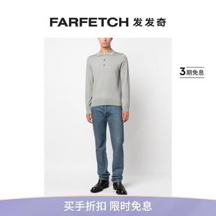 FARFETCH发发奇 Brioni男士 平尖领纽扣polo衫