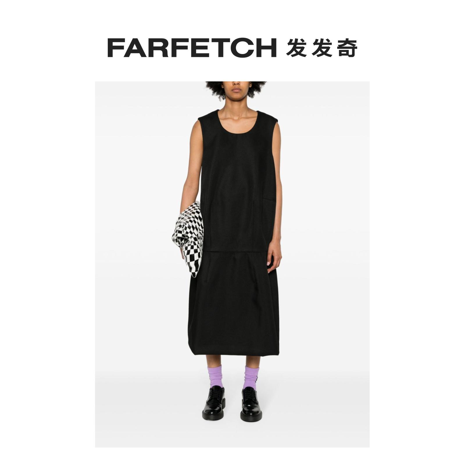 Comme Des Garcons女士纹理效果无袖连衣裙FARFETCH发发奇