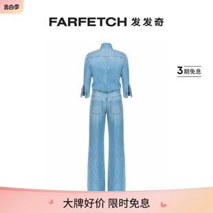 牛仔连体长裤 Pinko女士七分无袖 FARFETCH发发奇