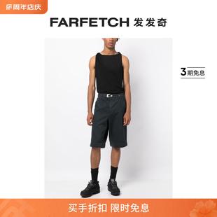 FARFETCH发 LIFE男士 Sale OBJECTS Final 扣环细节棉牛仔短裤