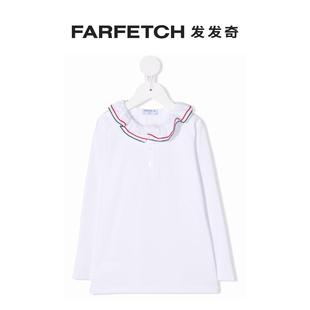 FARFETCH发发奇 SIOLA童装 荷叶边领polo衫