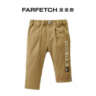 House童装 Miki logo印花直筒裤 FARFETCH发发奇