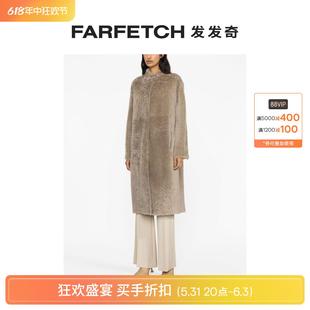 24女士单排扣皮草夹克FARFETCH发发奇 manzoni