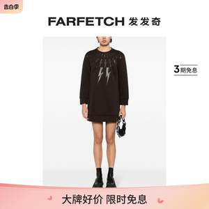 Neil Barrett女士Lightening Bold印花迷你连衣裙FARFETCH发发奇