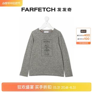 Cucinelli童装 Brunello 印花长袖 T恤FARFETCH发发奇