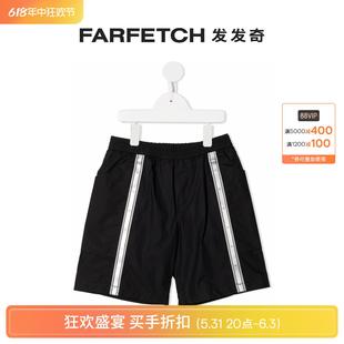 Armani阿玛尼童装 Emporio logo饰带百慕大短裤 FARFETCH发发奇