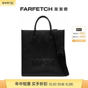 Mcm男女通用Klassik logo压纹大号托特包FARFETCH发发奇