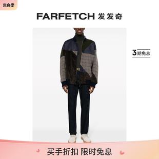 Sale BARACUTA男士 Final 拼贴设计飞行员夹克FARFETCH发发奇