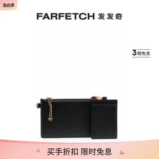 logo凹面压花皮质手拿包FARFETCH发发奇 Lanvin浪凡男士