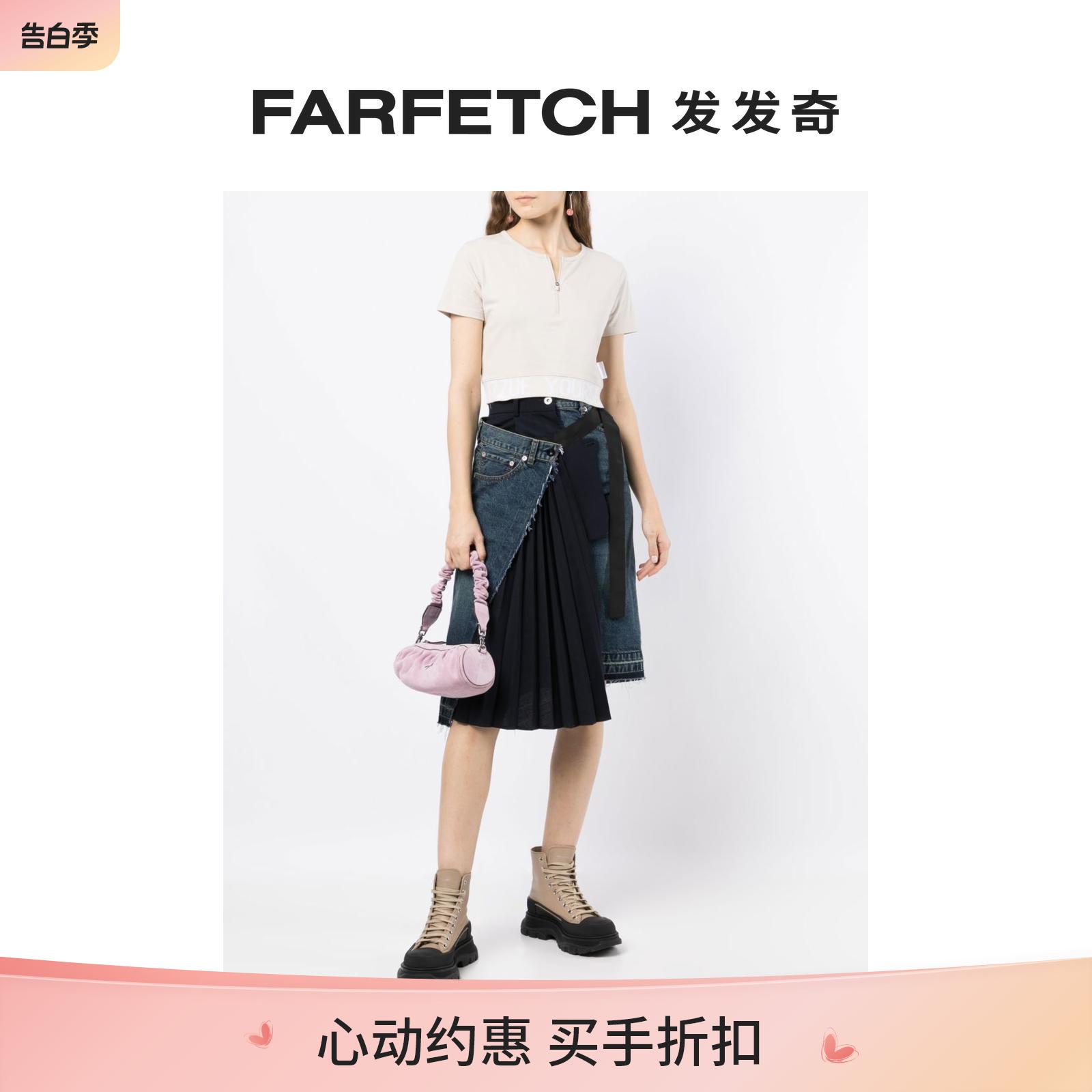 [Final Sale]Izzue女士短款拉链领T恤FARFETCH发发奇