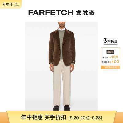 Polo Ralph Lauren男士单排扣灯芯绒西装夹克FARFETCH发发奇