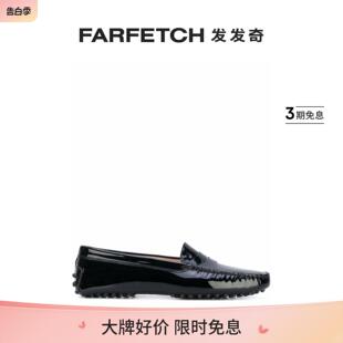 平底鞋 Tod 乐福鞋 单鞋 S女士黑色小牛皮复古经典 FARFETCH发发奇