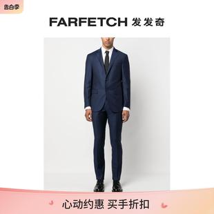 单排扣西装 套装 修身 Corneliani男士 FARFETCH发发奇