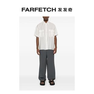 尖头翻领短袖 衬衫 Armani阿玛尼男士 Giorgio FARFETCH发发奇