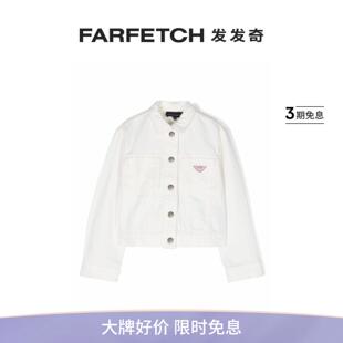 logo刺绣牛仔夹克FARFETCH发发奇 Emporio Armani阿玛尼童装