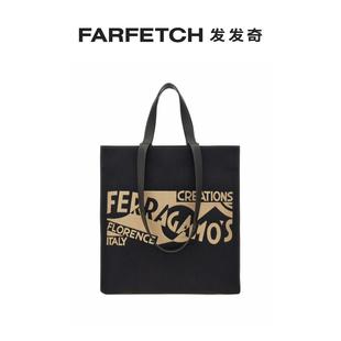 Salvatore Ferragamo菲拉格慕男士 logo提花手提包FARFETCH发发奇