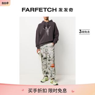 泰迪熊细节抽绳系带连帽衫 We11Done男士 FARFETCH发发奇