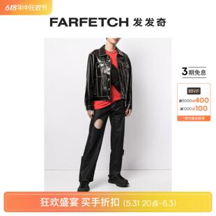 Off White男士 Final 镂空细节牛仔裤 FARFETCH发发奇 Sale