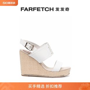 FARFETCH发发奇 Tommy Hilfiger女士高坡跟草编凉鞋