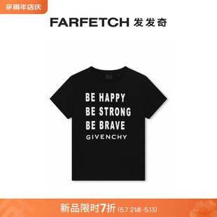 GIVENCHY 纪梵希童装 标语印花棉T恤FARFETCH发发奇