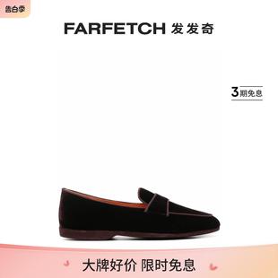 Santoni男士 FARFETCH发发奇 丝绒帆船鞋