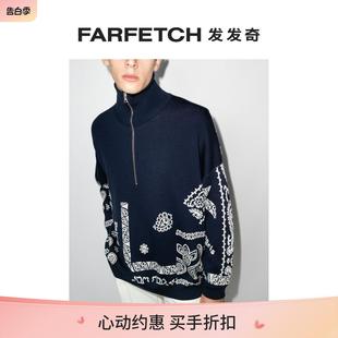 Angels男士 Palm 佩斯理嵌花毛衣FARFETCH发发奇