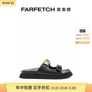 FARFETCH发发奇 Moschino男士 logo字母环扣拖鞋