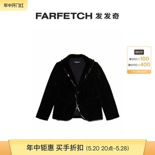 夹克FARFETCH发发奇 Dsquared2童装 单排扣缀饰西装