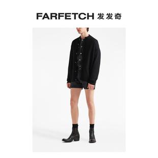 Prada普拉达男士 三角形logo羊绒开衫 FARFETCH发发奇