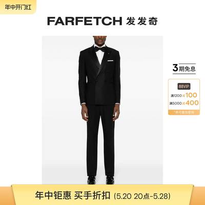 Tagliatore男士双排扣西装夹克FARFETCH发发奇