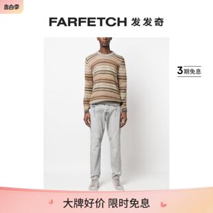 FARFETCH发发奇 牛仔裤 漂白水洗效果修身 Eleventy男士