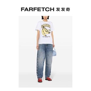 Ganni女士Banana 棉T恤FARFETCH发发奇