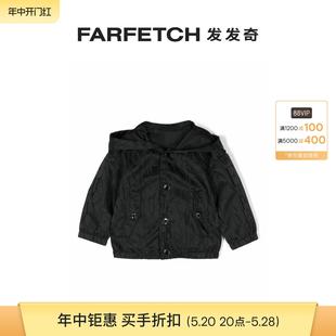 logo提花连帽夹克FARFETCH发发奇 Emporio Armani阿玛尼童装